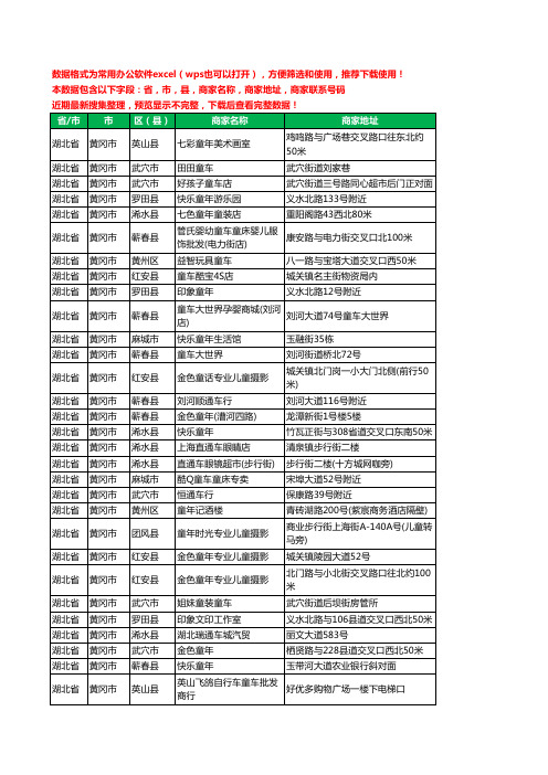 2020新版湖北省黄冈市童车工商企业公司商家名录名单黄页联系电话号码地址大全70家