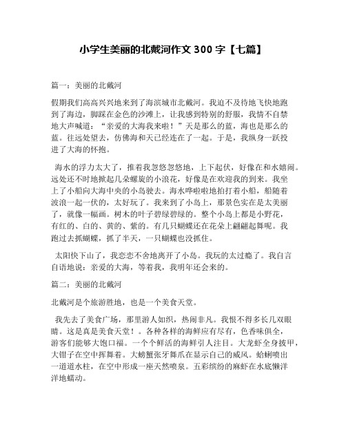 小学生美丽的北戴河作文300字【七篇】