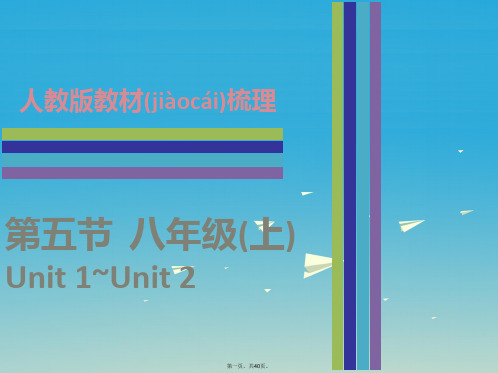 广东省中考英语第二部分教材梳理第五节八上Unit1Unit2课件
