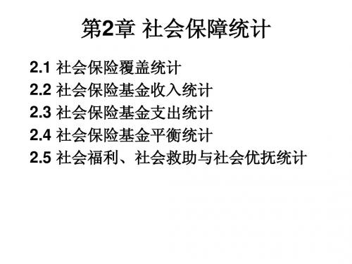 社会保障统计分析2