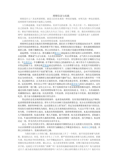理想信念与实践