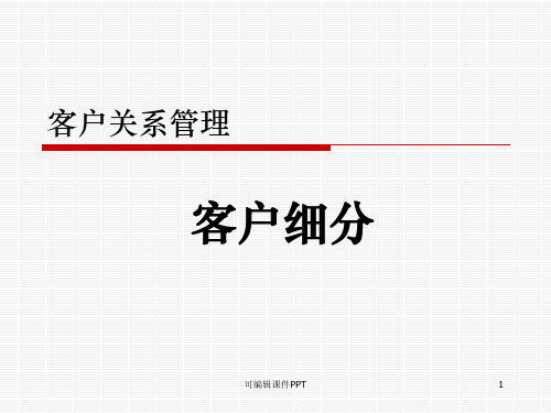 第三章 客户细分PPT课件