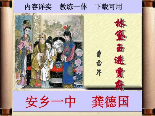 必修3：《林黛玉进贾府》2014年用   安乡一中   龚德国