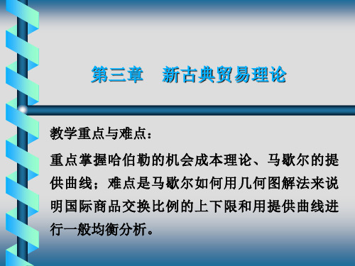 国际贸易原理第三章 新古典贸易理论