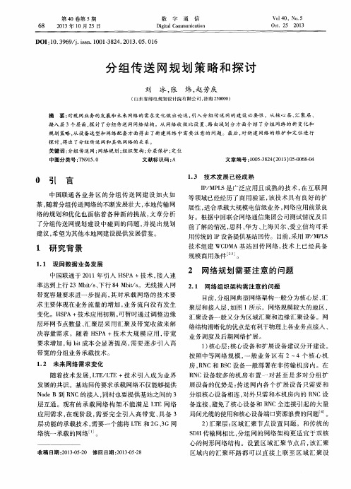 分组传送网规划策略和探讨