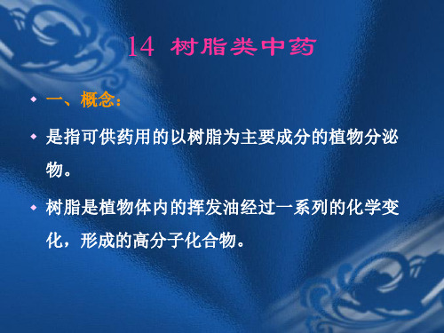 树脂类中药大全