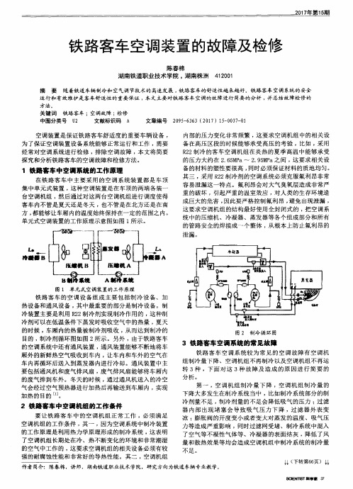 铁路客车空调装置的故障及检修