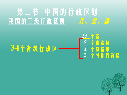 八年级地理上册 1_2 中国的行政区划课件1 (新版)湘教版