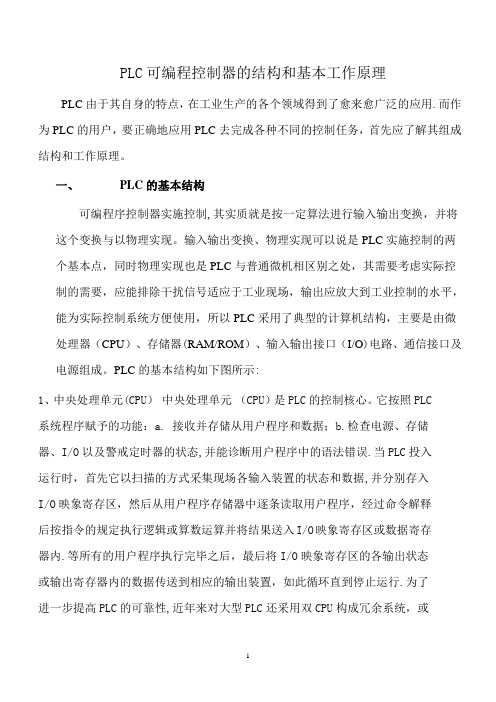 PLC可编程控制器的结构和基本工作原理