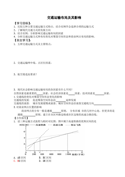 交通运输布局及其影响
