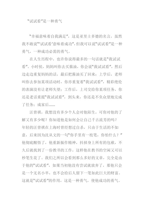 试试看作文