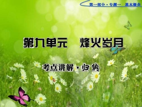 高三语文课时讲练通配套课件：第九单元《烽火岁月》考点讲解·归纳 9(新人教版·选修)