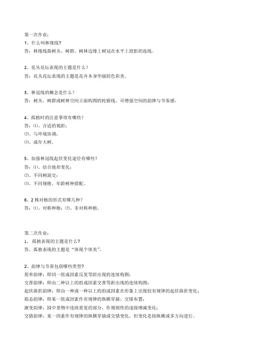 园林植物配置网上作业题及答案