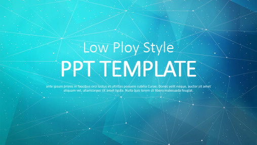 欧美时尚Low poly商务通用PPT