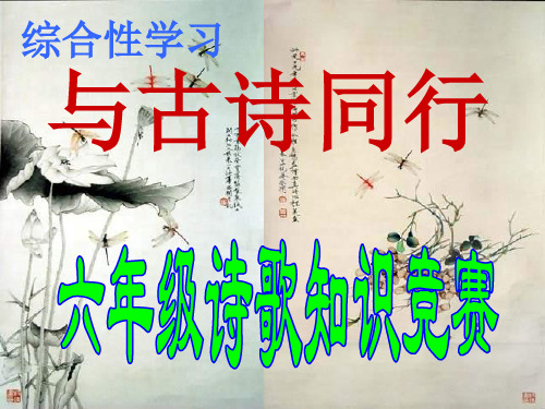 诗歌知识竞赛ppt课件