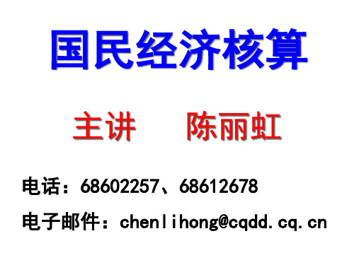 国民经济核算--国民资产负债核算