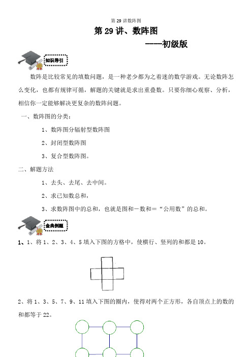 第29讲数阵图