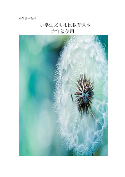 小学六年级文明礼仪教育校本课程