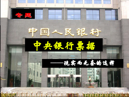 专题：中央银行票据