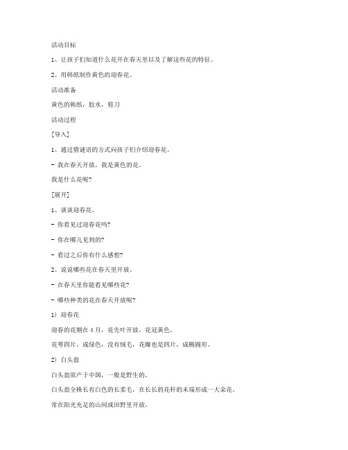 【课件推荐】-大班美术造型教案：迎春花开了_1