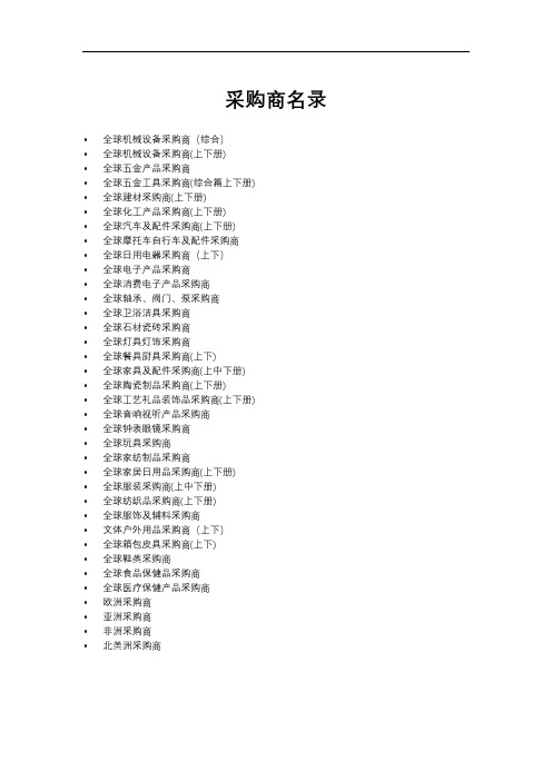 采购商名录