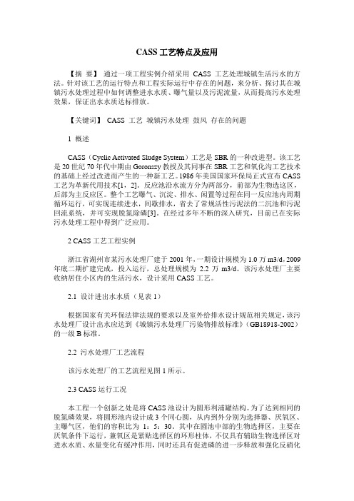 CASS工艺特点及应用