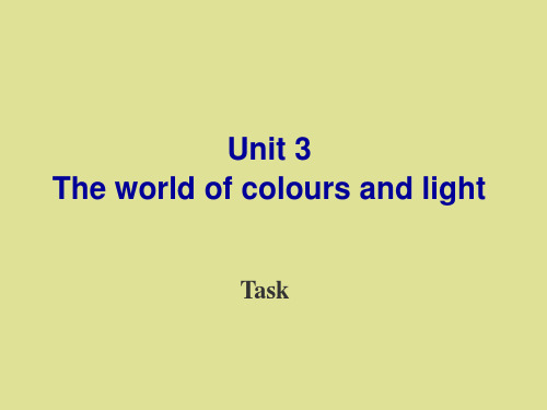 牛津译林版高中英语模块8：Unit3 Task