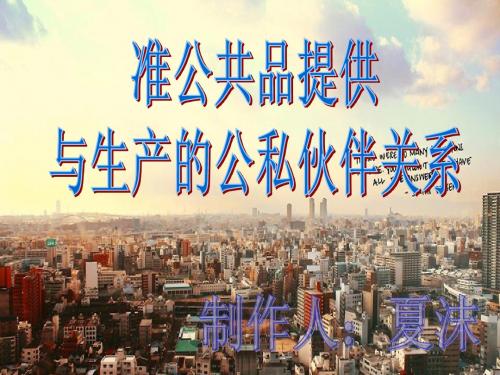 公私伙伴关系