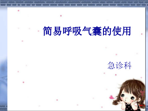 简易呼吸气囊PPT医学课件