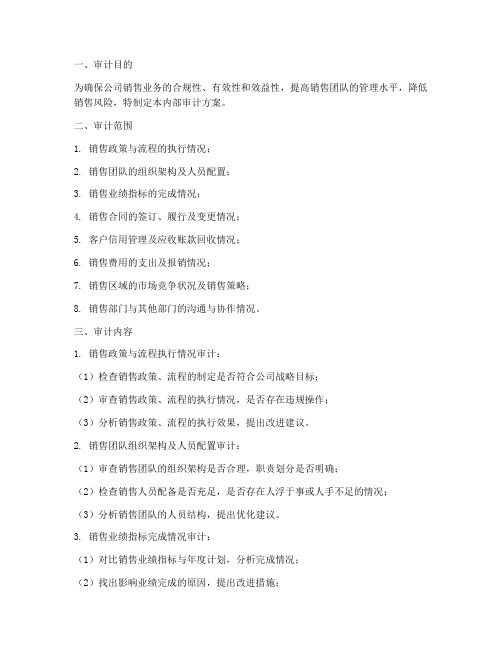 销售_内部审计方案