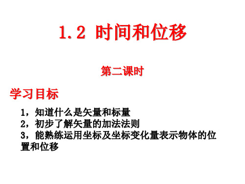 人教版高一物理必修1第一章  1.2时间和位移2(15张PPT)