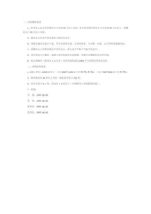 沃尔玛选址要求