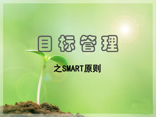 SMART原则培训汇编