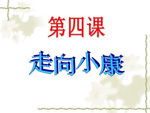 第四课走向小康课件