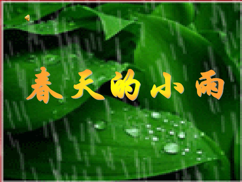 春天的小雨PPT课件