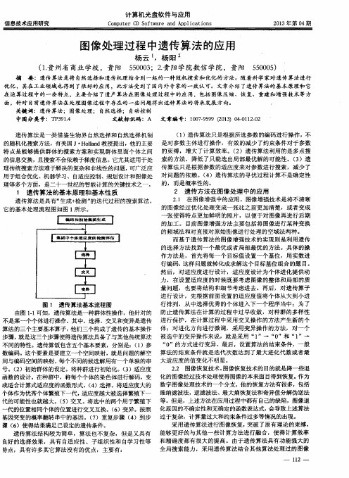 图像处理过程中遗传算法的应用