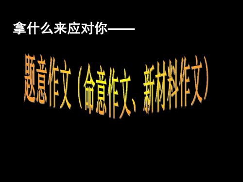 高中作文_命意作文