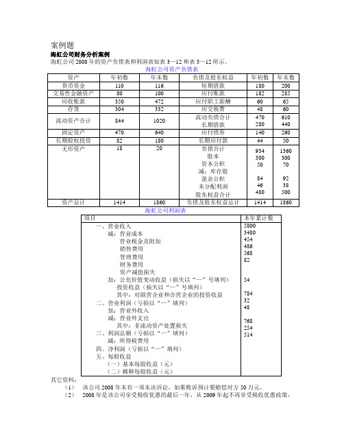 财务管理案例分析(医院管理)