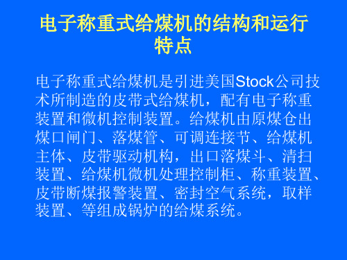 电子称重式给煤机的结构