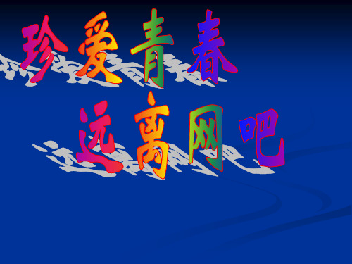 主题班会课件- 珍爱青春,远离网吧 通用版 (共24张PPT)