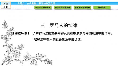 2016-2017学年(人民版)高中历史必修1课件 专题六 古代希腊、罗马的政治文明 6.3