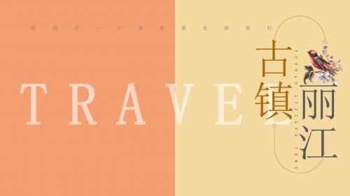 浪漫唯美古镇丽江旅游画册PPT模板