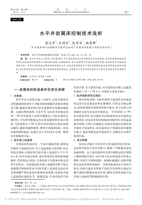 水平井岩屑床控制技术浅析