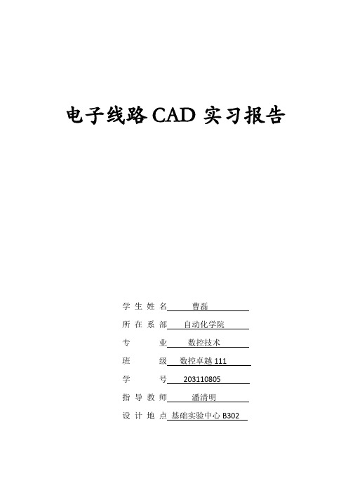 电子线路DXP实习报告