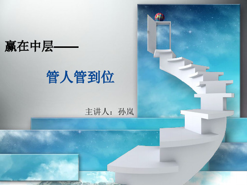 赢在中层——管人管到位【孙岚】