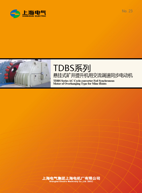 上海电器 TDBS系列悬挂式矿井提升机用交流调速同步电动机 说明书