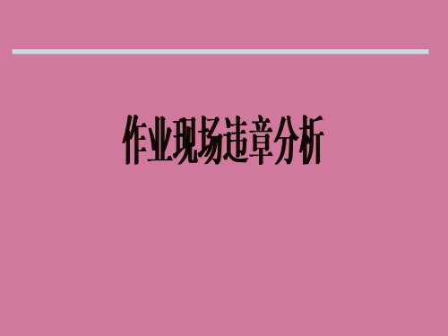 建筑工程施工现场违章作业分析漫画ppt课件