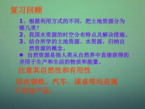 八年级地理上册 第3章 活动课 合理利用与保护自然资源课件 (新版)商务星球版