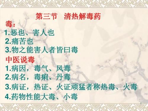 6 清热解毒药