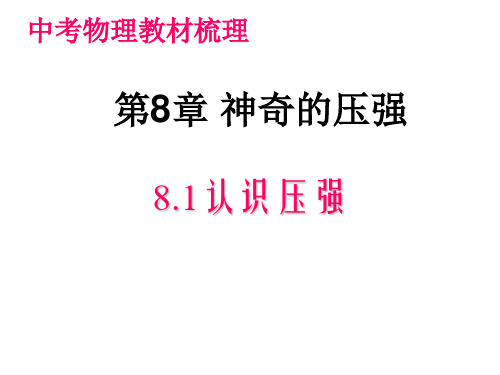 中考物理教材梳理课件：第8章 神奇的压强(沪粤版)